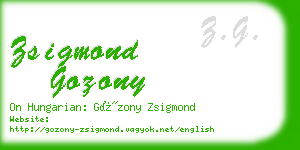 zsigmond gozony business card